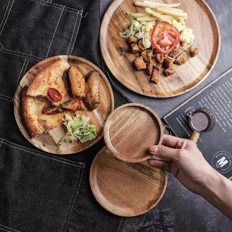 Round Natural Wooden Tray™