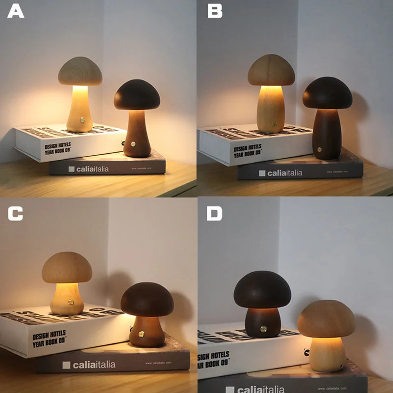 Wooden Mushroom Lamp™