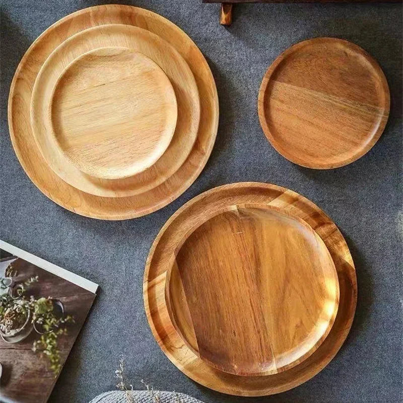 Round Natural Wooden Tray™