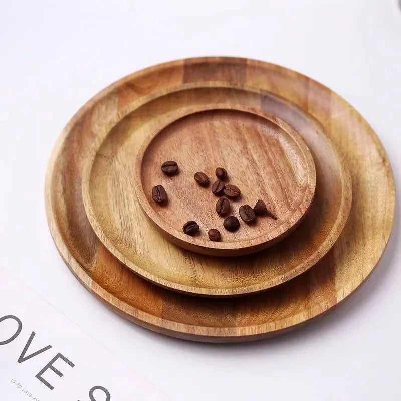 Round Natural Wooden Tray™