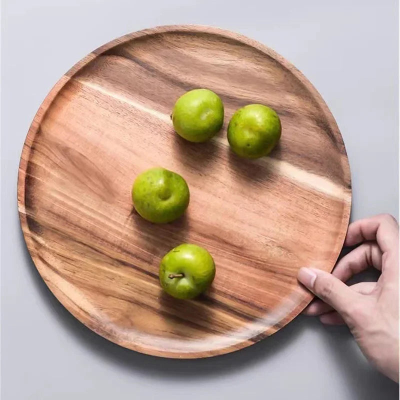 Round Natural Wooden Tray™