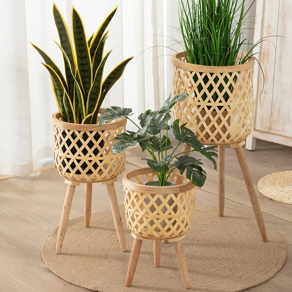 Bamboo Woven Flower Pot™