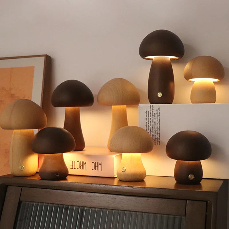 Wooden Mushroom Lamp™